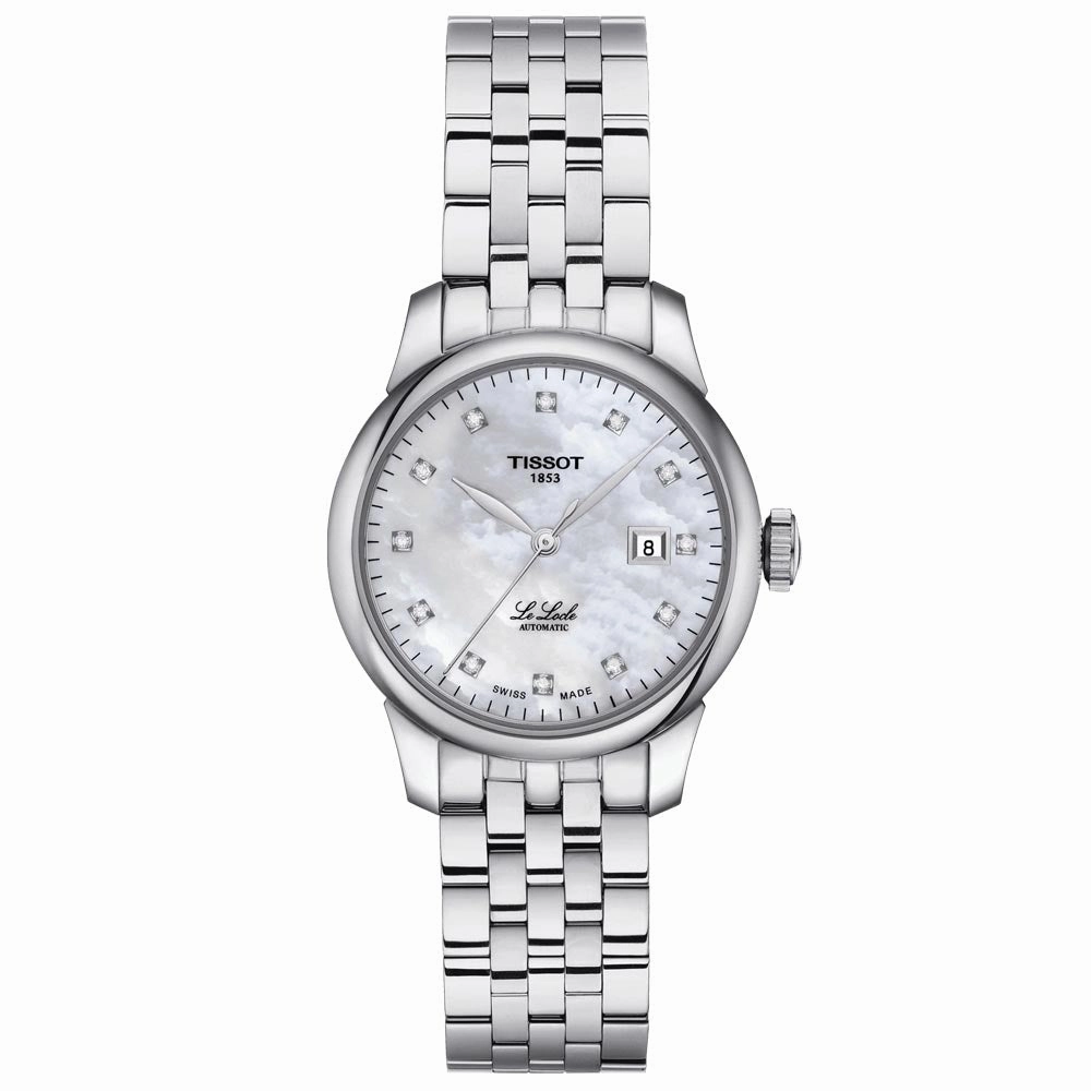 Tissot Le Locle Automatic Lady 29mm MOP Diamond Dot Dial Watch T0062071111600