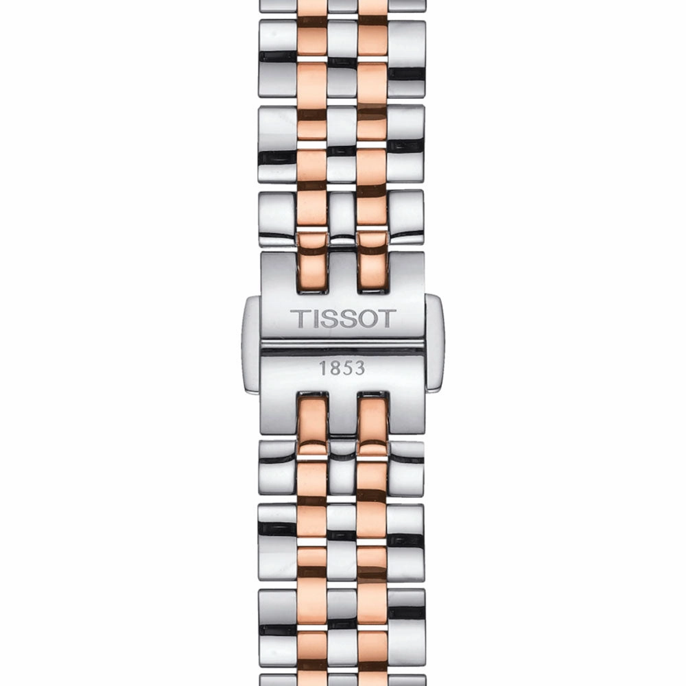 Tissot Le Locle Automatic Lady 29mm Silver Dial Special Edition Rose Gold PVD Steel Diamond Watch T0062072203600