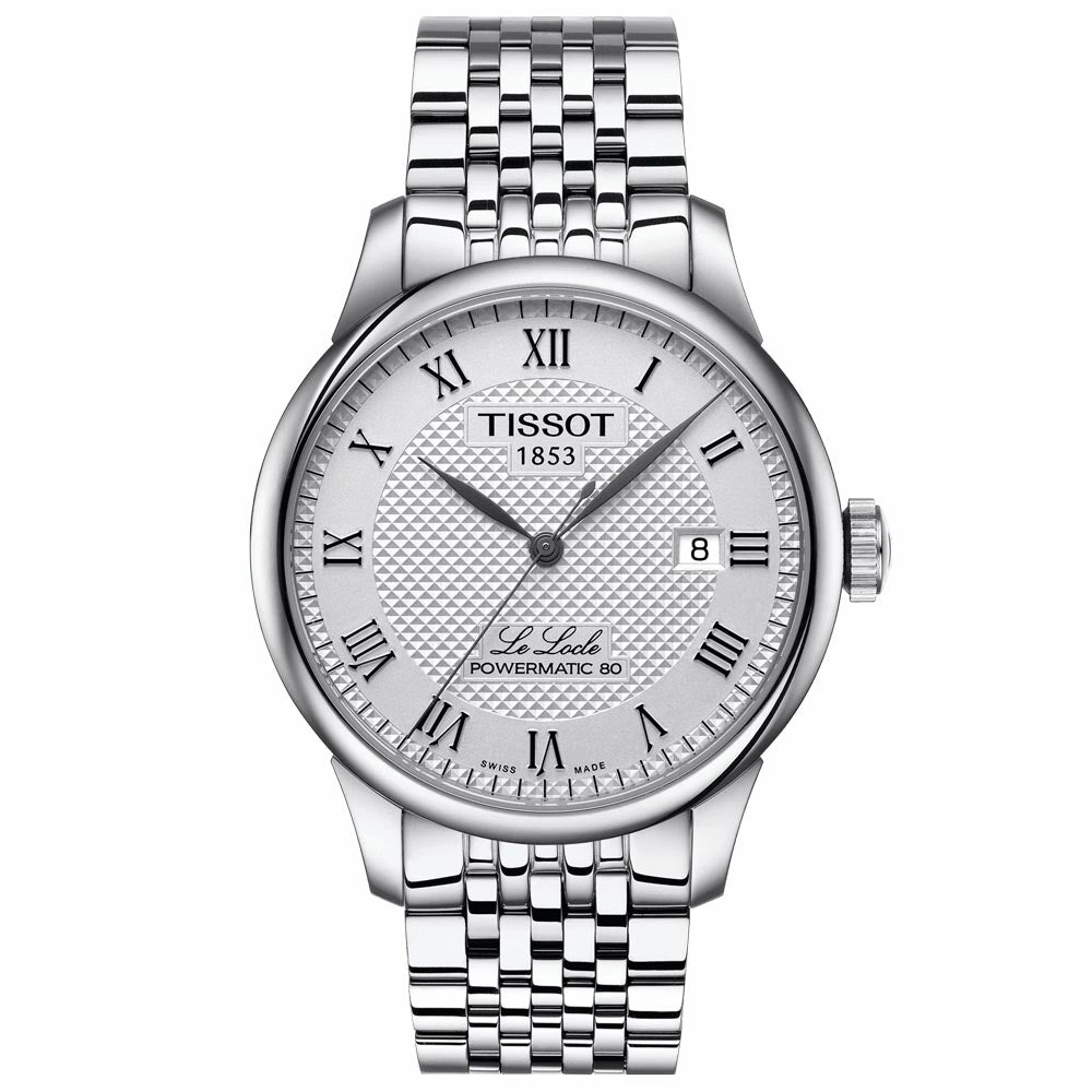 Tissot Le Locle Powermatic 80 Silver Dial 39.3mm Automatic Gents Watch T0064071103300