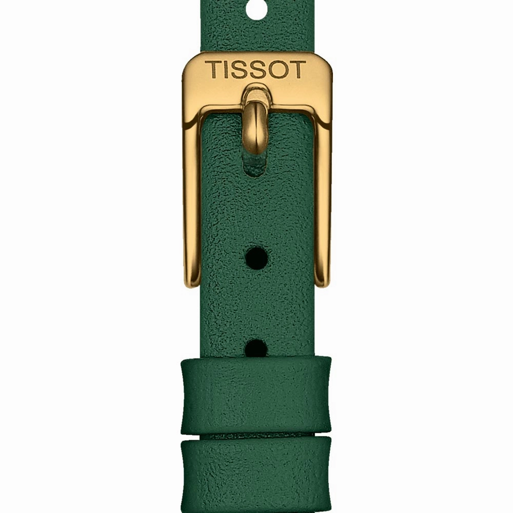 Tissot Lovely Round 19.5mm Green Dial Gold PVD Steel Ladies Quartz Watch T1400093609100