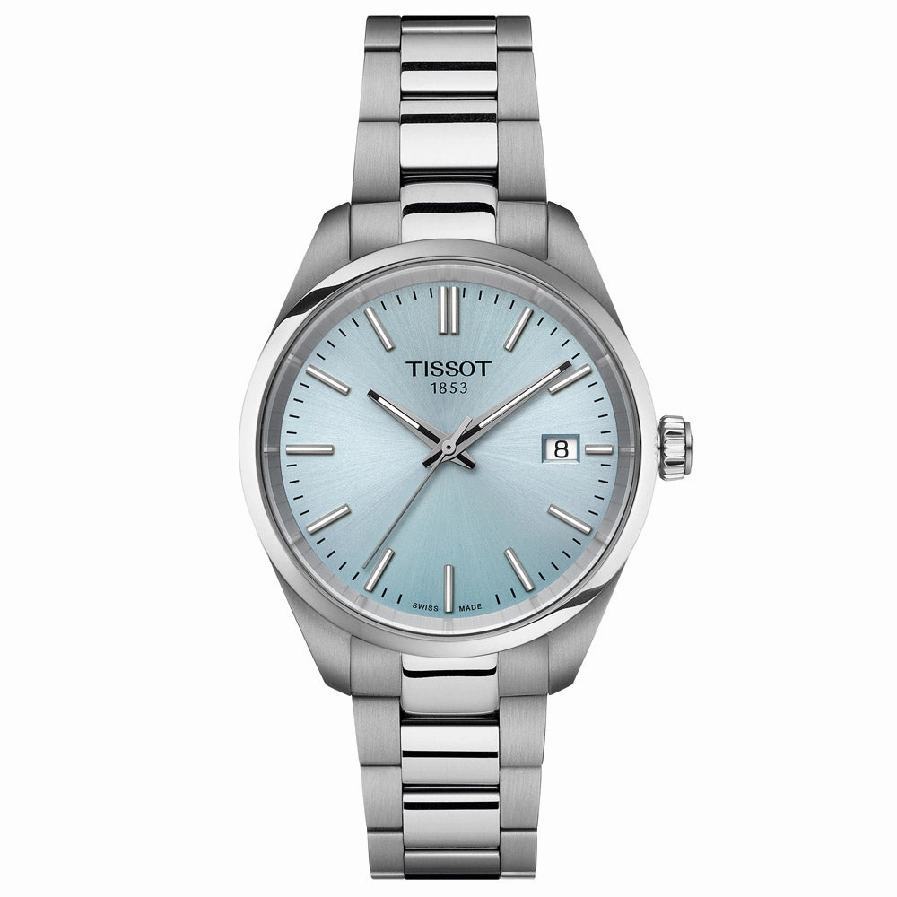 Tissot PR 100 34mm Ice Blue Dial Ladies Quartz Watch T1502101135100