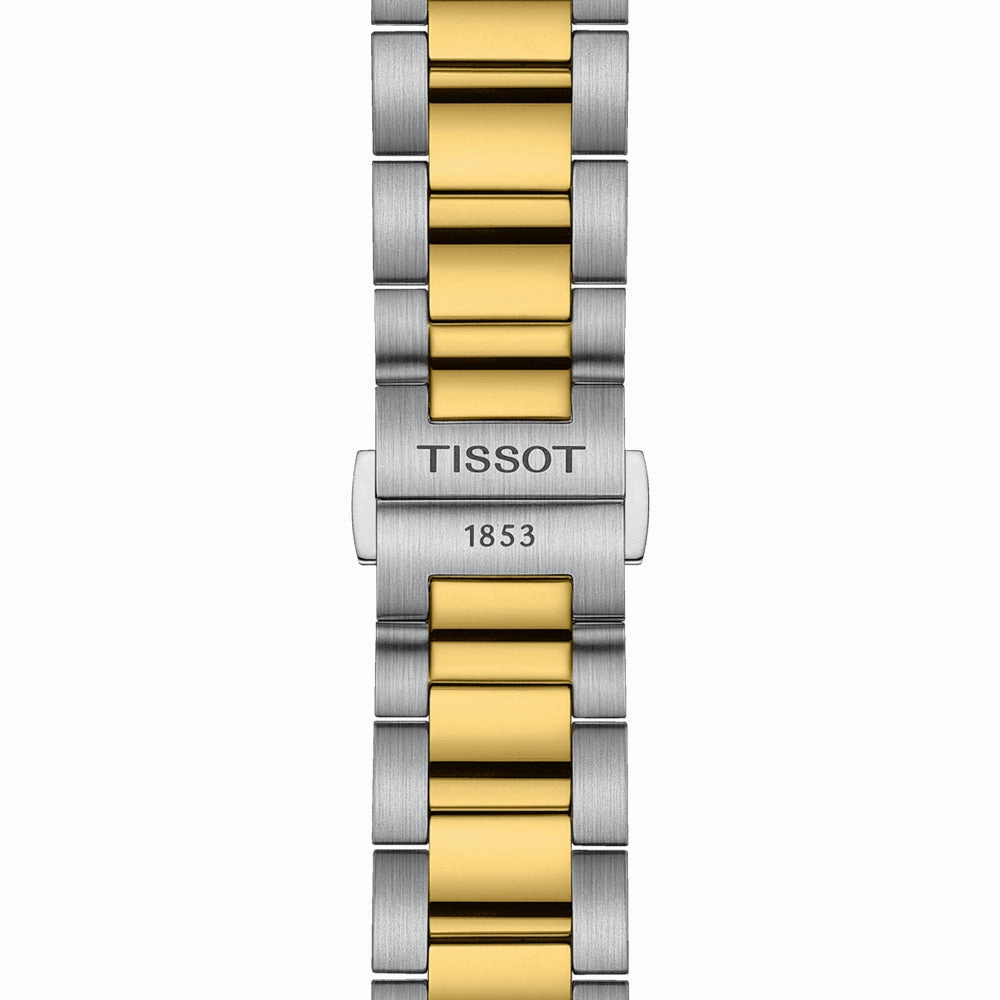 Tissot PR 100 Chronograph 40mm Silver Dial Yellow Gold PVD Steel Gents Quartz Watch T1504172203100