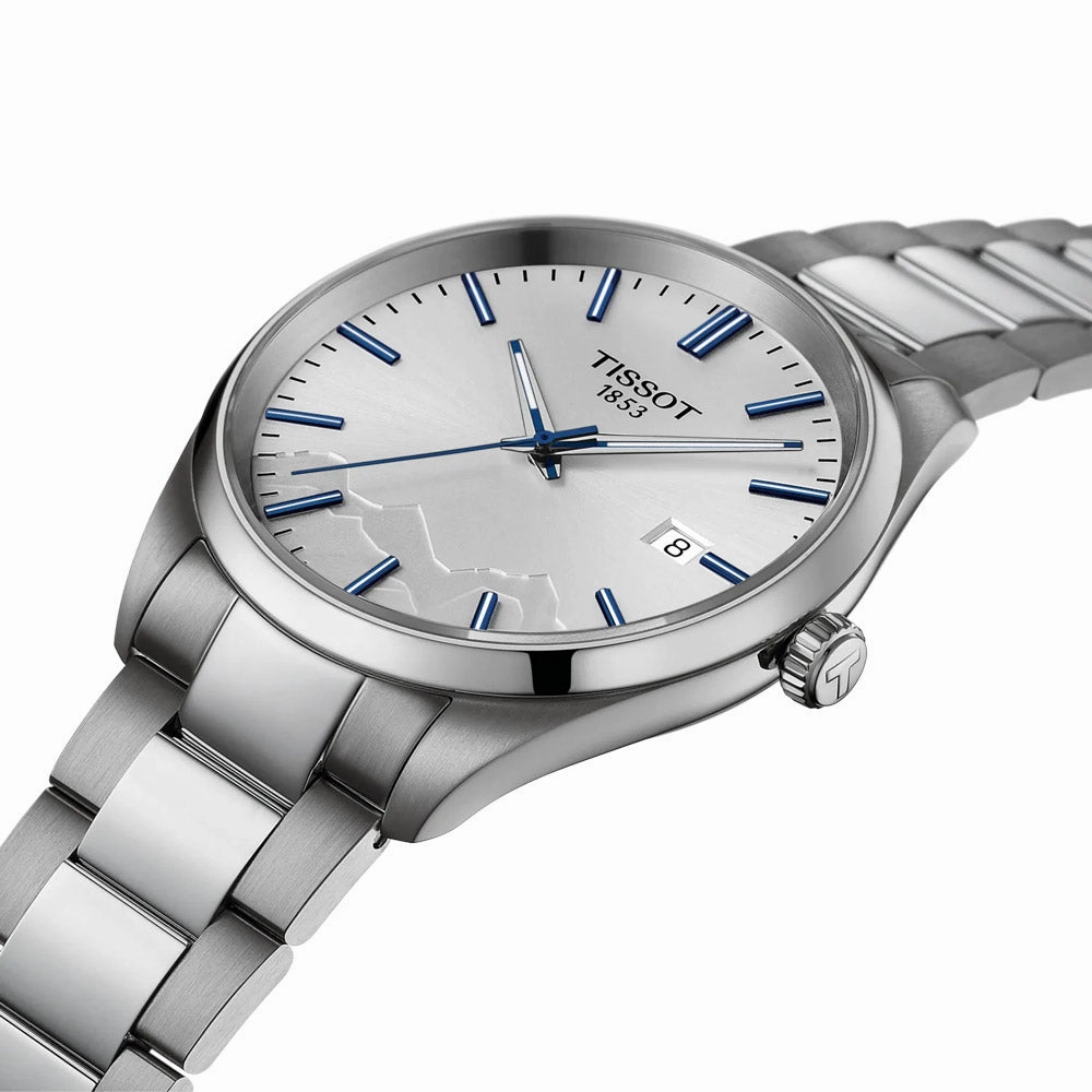 Tissot PR 100 Jungfraubahn Special Edition 40mm Silver Dial Gents Quartz Watch T1504101103100