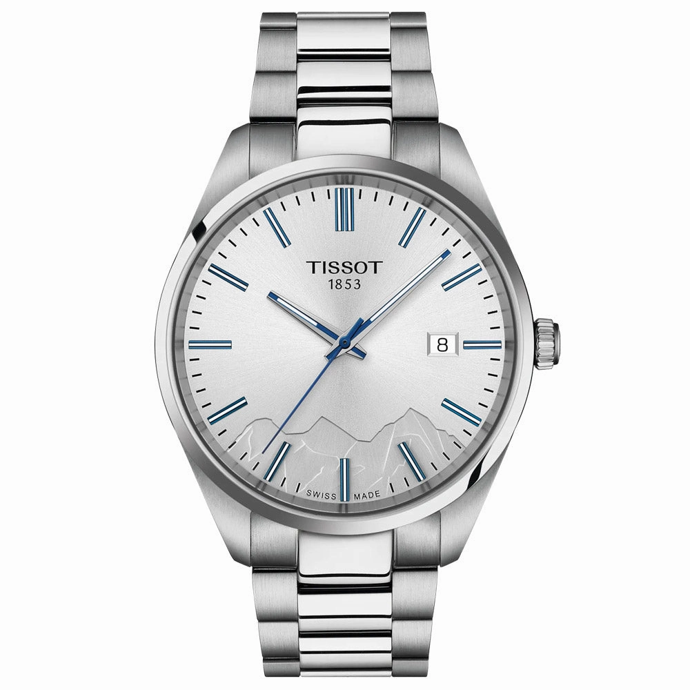Tissot PR 100 Jungfraubahn Special Edition 40mm Silver Dial Gents Quartz Watch T1504101103100