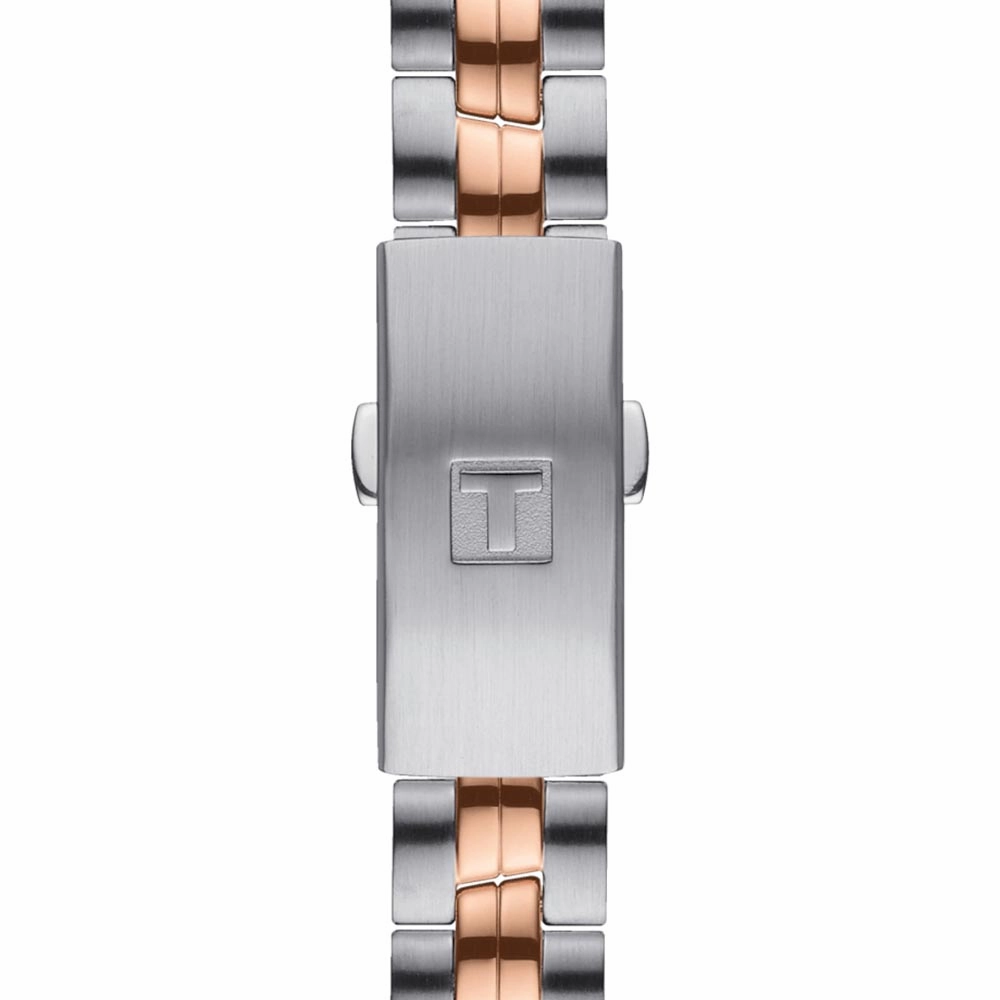 Tissot PR 100 Lady 25mm Silver Dial Rose Gold PVD Steel Quartz Watch T1010102211101