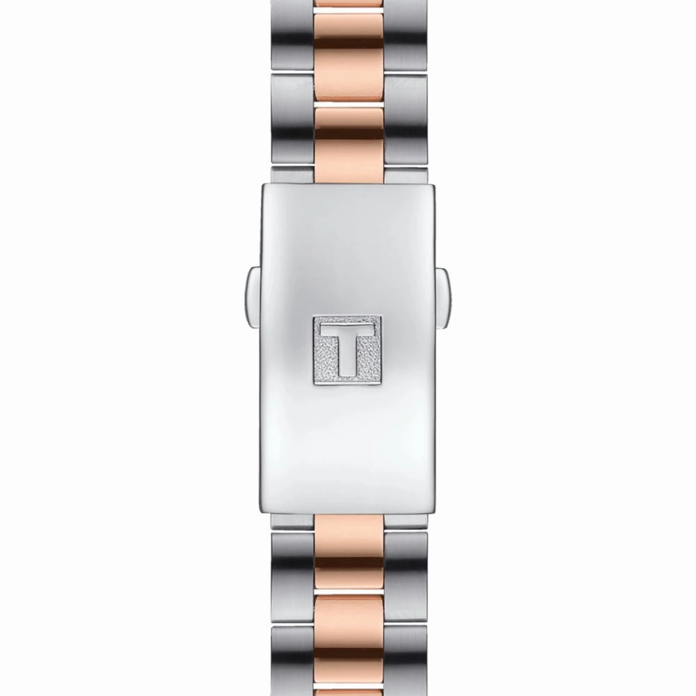 Tissot PR 100 Sport Chic 36mm MOP Diamond Dot Dial Rose Gold PVD Steel Ladies Quartz Watch T1019102211600