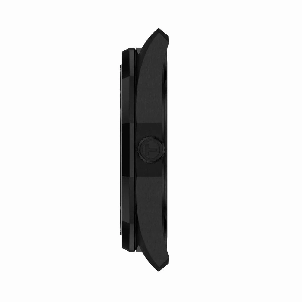 Tissot PRC 100 Solar 39mm Black Dial Black PVD Steel Quartz Watch T1514223605100
