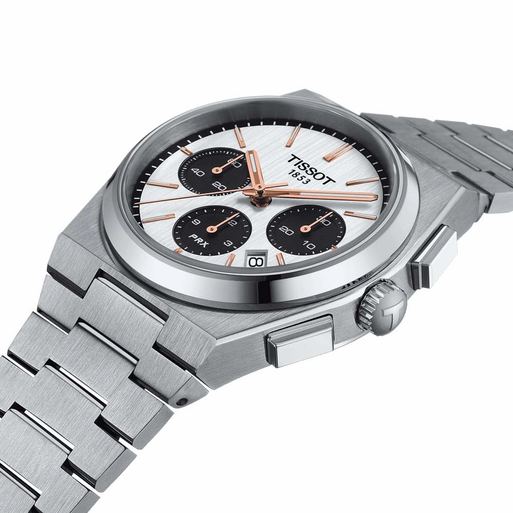 Tissot PRX 42mm White Dial Automatic Chronograph Gents Watch T1374271101100