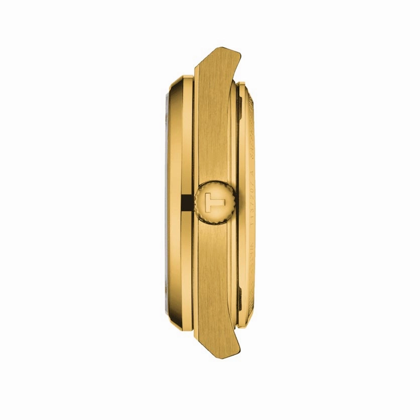 Tissot PRX Powermatic 80 Champagne Dial 35mm Gold PVD Steel Automatic Watch T1372073302100