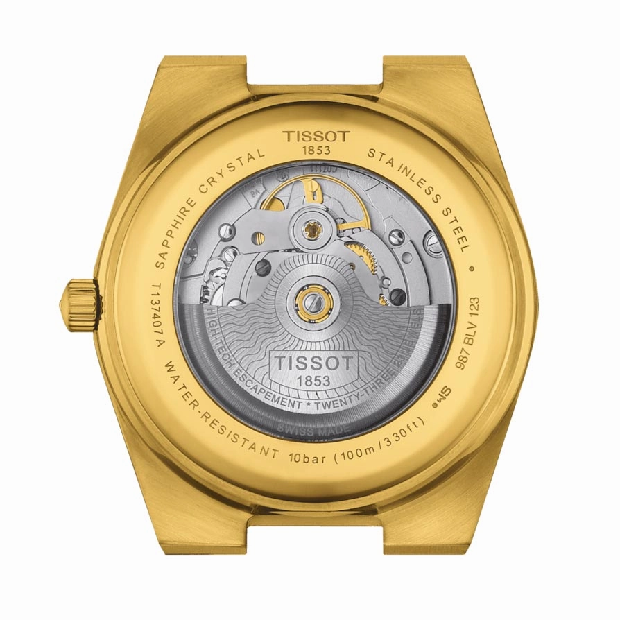 Tissot PRX Powermatic 80 Champagne Dial 40mm Gold PVD Steel Automatic Gents Watch T1374073302100