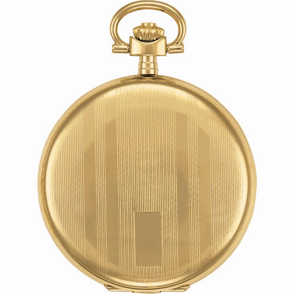 Tissot Savonnette 48.5mm White Dial Gold PVD Steel Quartz Pocket Watch T83455313