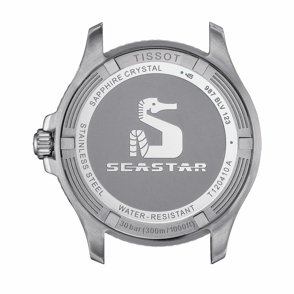 Tissot Seastar 1000 Black Dial 40mm Gold PVD Steel Gents Quartz Watch T1204102205100