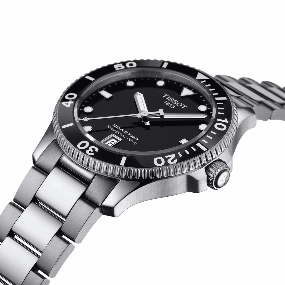 Tissot Seastar 1000 Black Dial 40mm Quartz Gents Watch T1204101105100