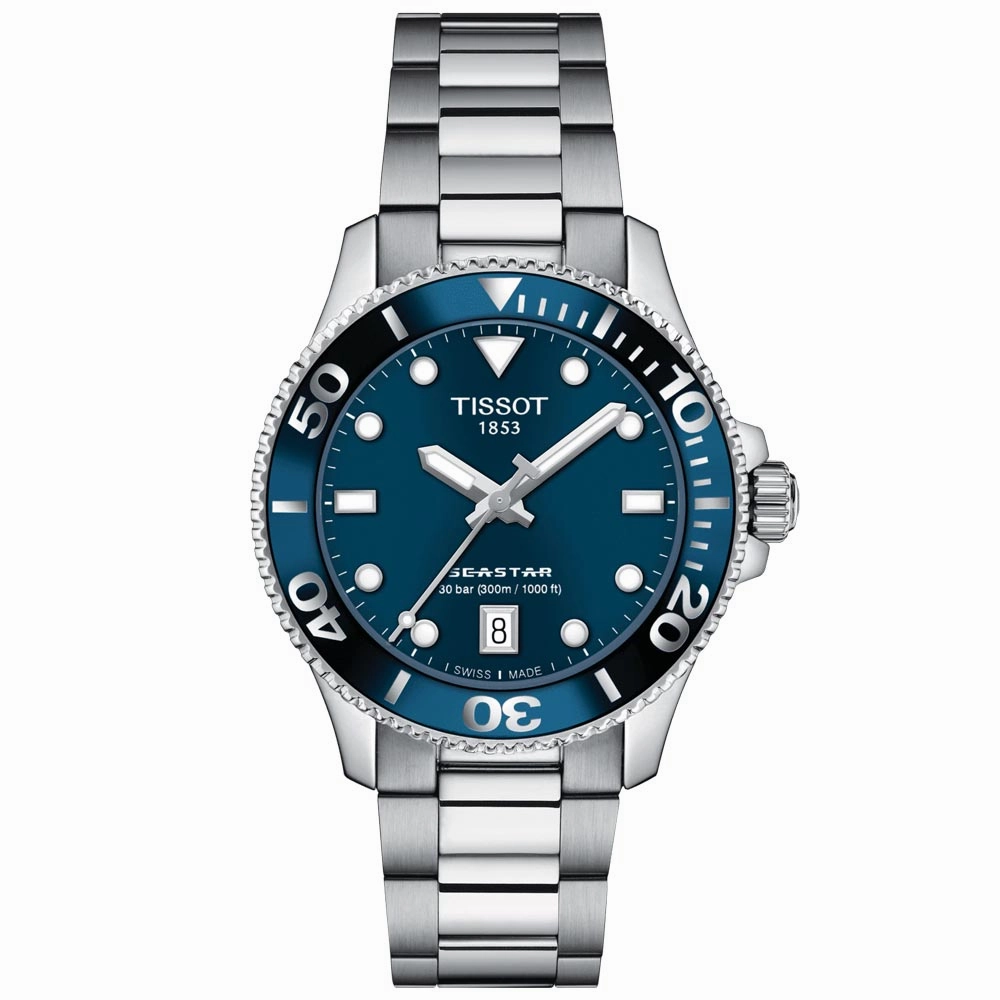 Tissot Seastar 1000 Blue Dial 36mm Quartz Watch T1202101104100