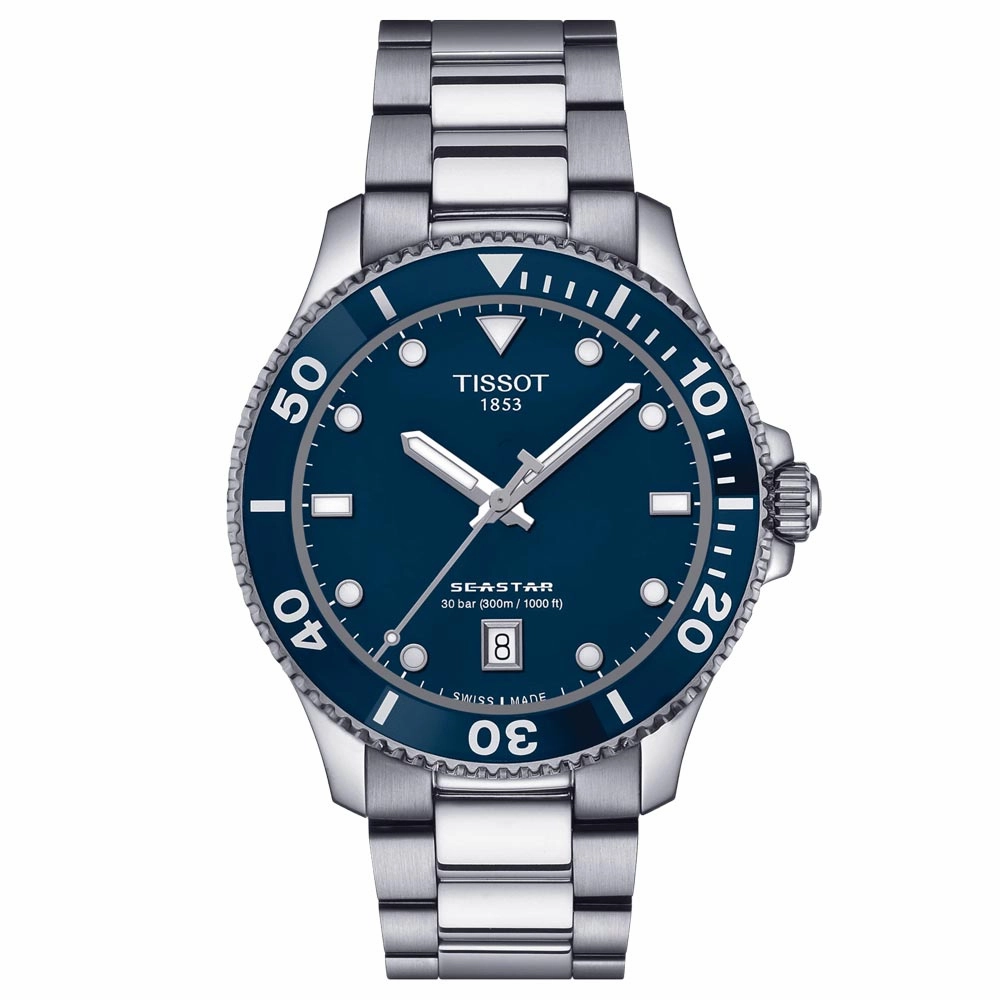 Tissot Seastar 1000 Blue Dial 40mm Quartz Gents Watch T1204101104100
