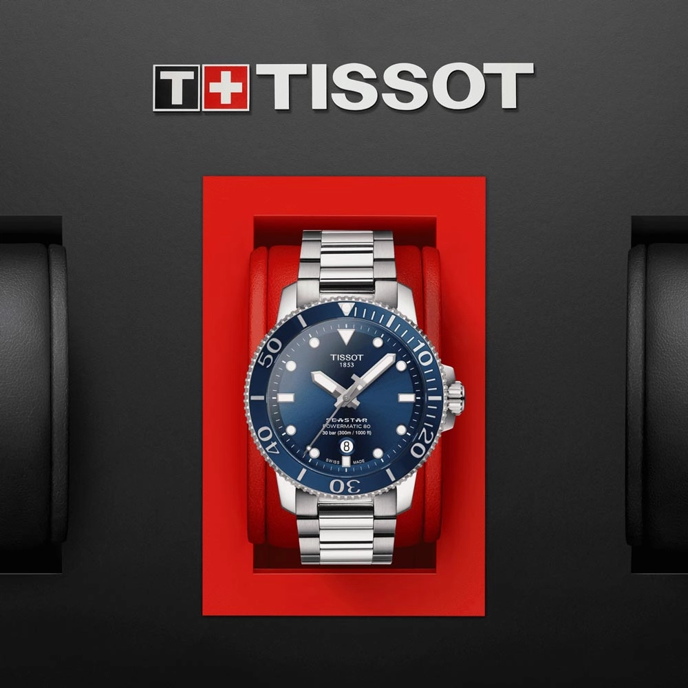 Tissot Seastar 1000 Powermatic 80 Blue Dial 43mm Automatic Gents Watch T1204071104103