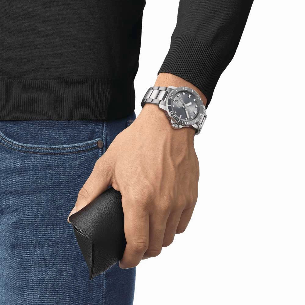 Tissot Seastar 1000 Powermatic 80 Grey Dial 43mm Automatic Gents Watch T1204071108101