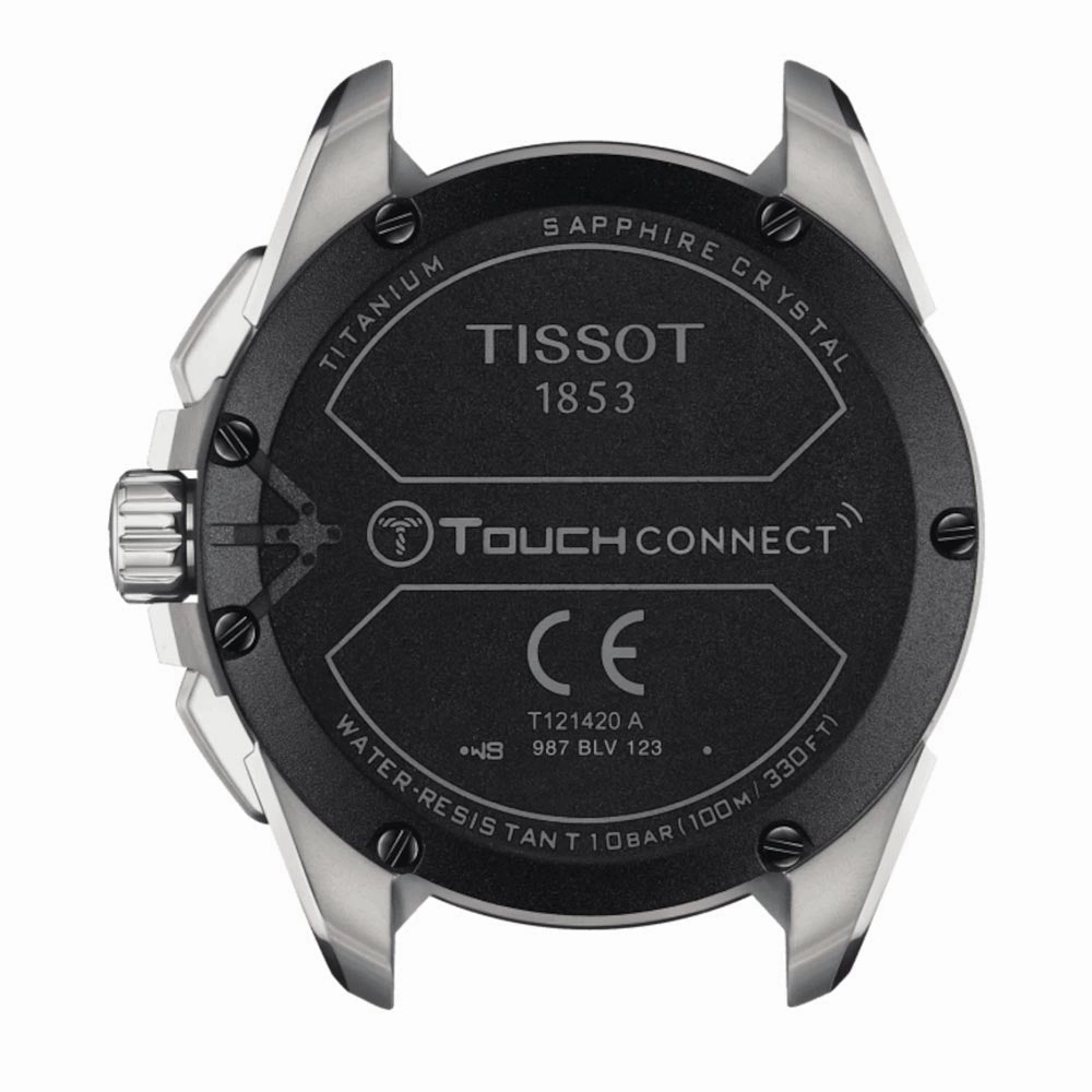 Tissot T-Touch Connect Solar 47.5mm Black Dial Multi Function Titanium Watch T1214204705100
