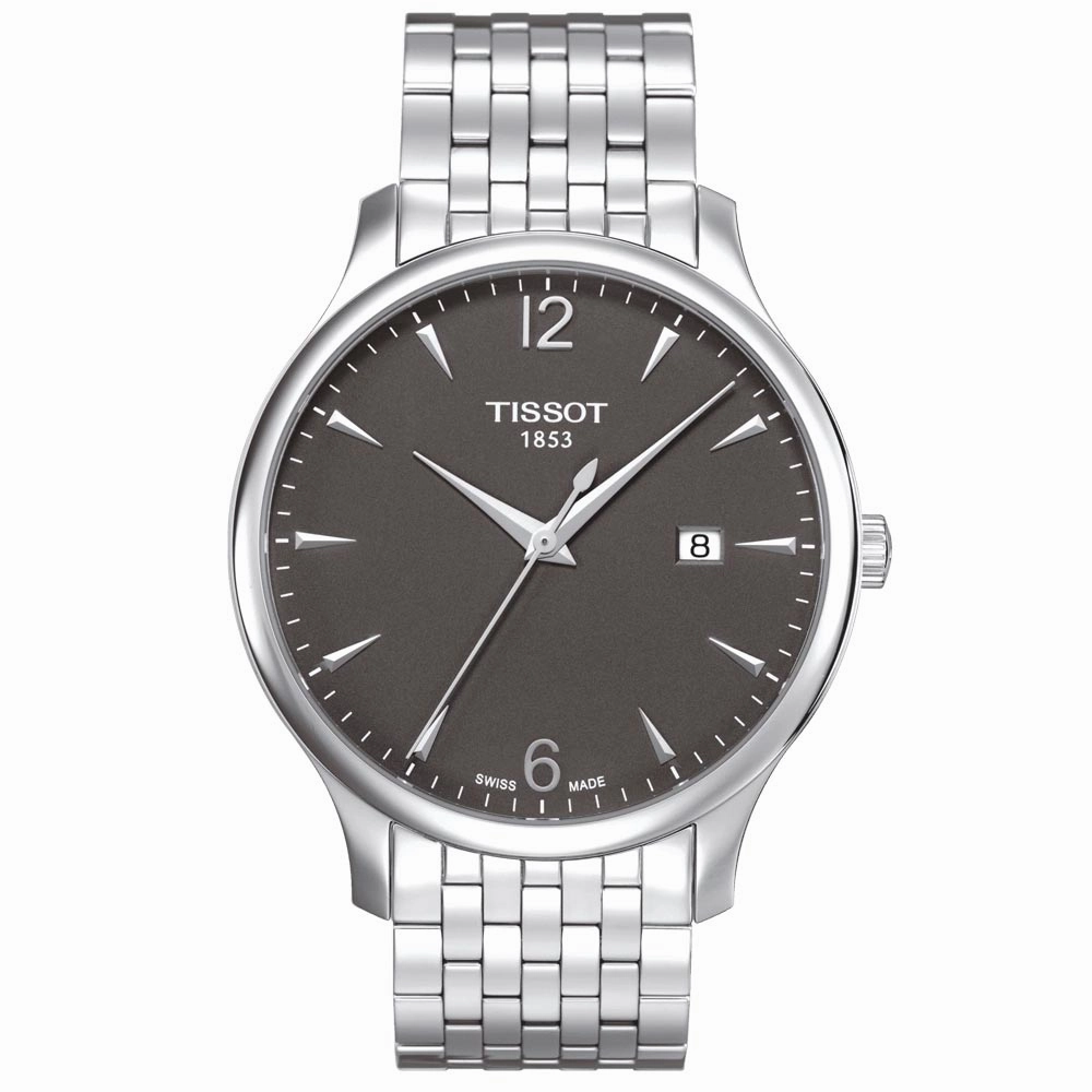 Tissot Tradition 42mm Anthracite Dial Gents Quartz Watch T0636101106700
