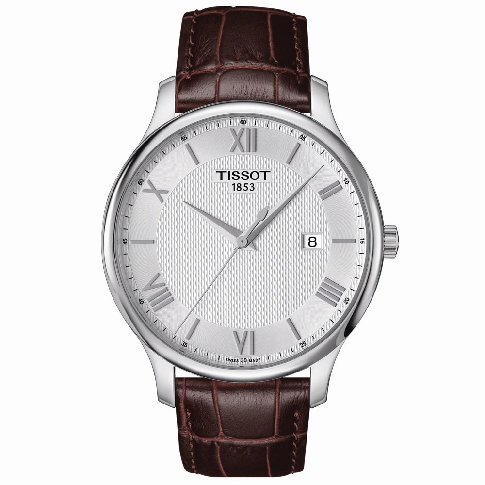 Tissot Tradition 42mm Silver Dial Gents Quartz Watch T0636101603800