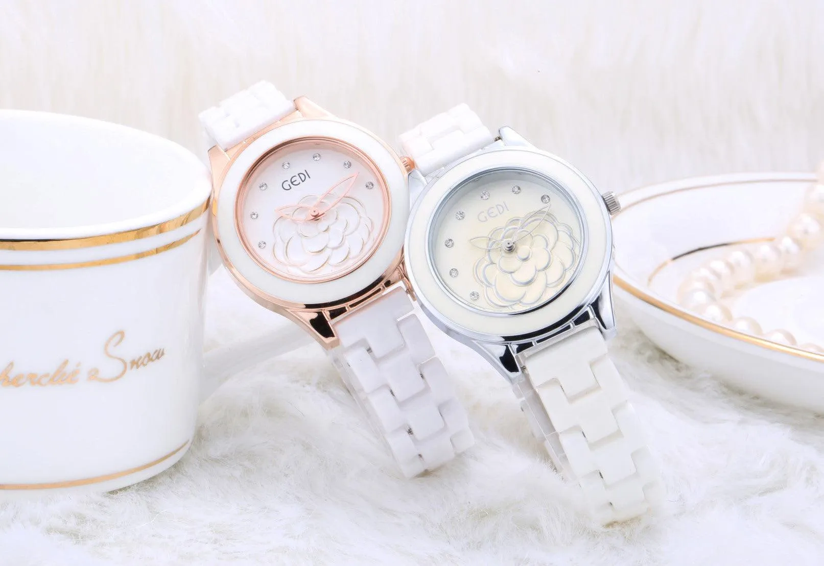 Trendy Fashion Waterproof Ladies Ceramic Watch