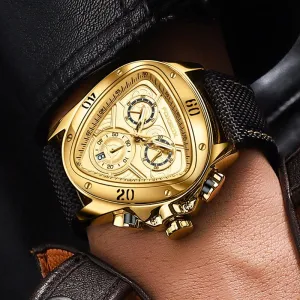 Triangular Snake Head Multi-functional Chronometer 