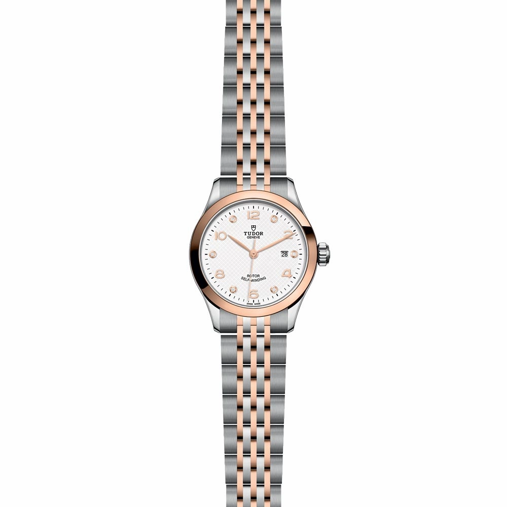 TUDOR 1926 28mm White Dial Steel & Gold Diamond Ladies Watch M91351-0011