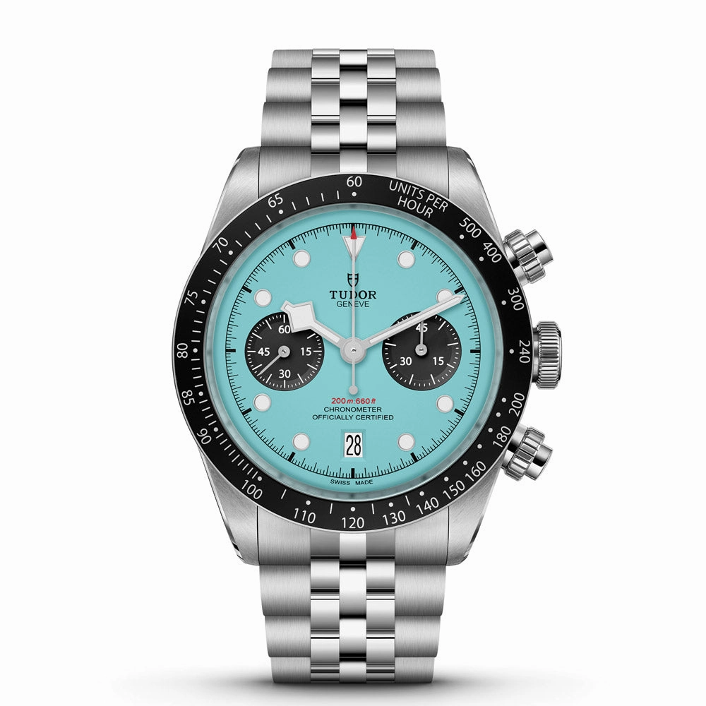 TUDOR Black Bay Chrono 41mm Flamingo Blue Dial Gents Watch M79360N-0024