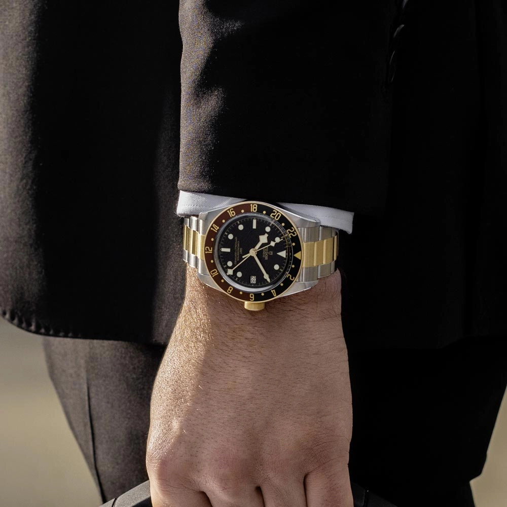 TUDOR Black Bay GMT S&G 41mm Black Dial Steel & Gold Gents Watch M79833MN-0001