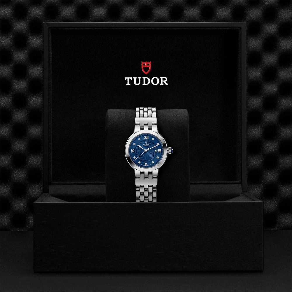 TUDOR Clair de Rose 30mm Blue Diamond Set Dial Ladies Watch M35500-0010