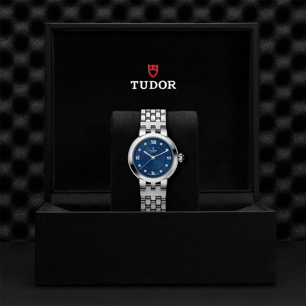 TUDOR Clair de Rose 34mm Blue Diamond Set Dial Ladies Watch M35800-0010