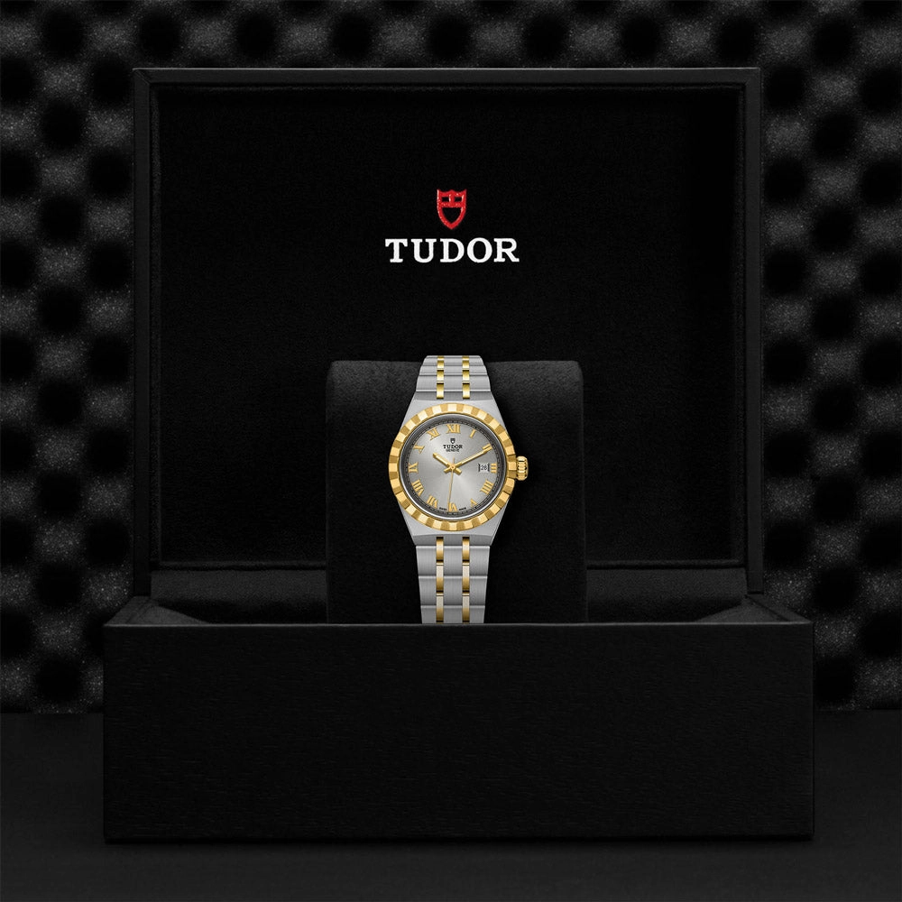 TUDOR Royal 28mm Silver Dial 18ct Gold and Steel Automatic Ladies Watch M28303-0001