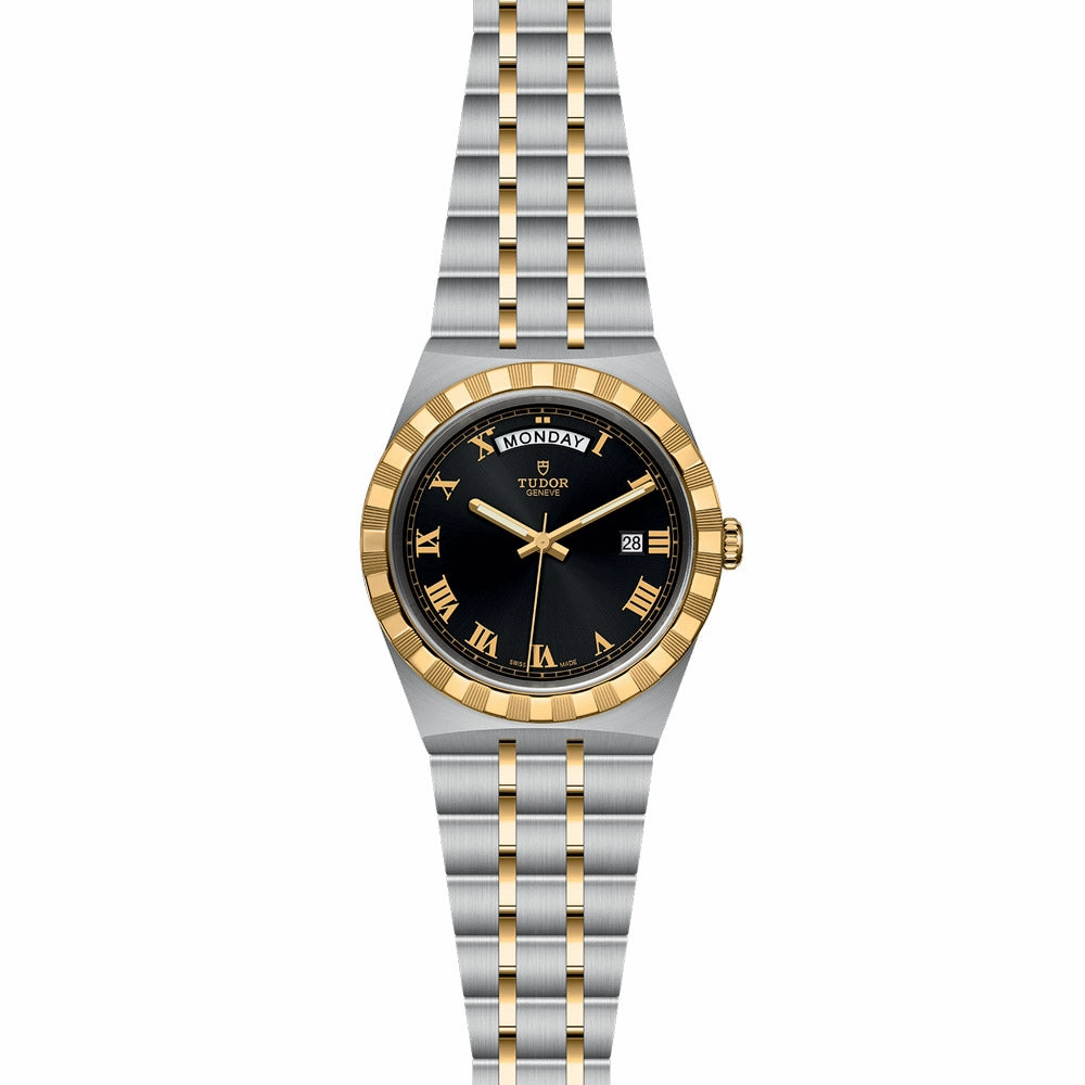 TUDOR Royal 41mm Black Dial Steel & Gold Gents Watch M28603-0003