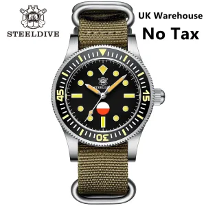 UK Warehouse - Steeldive SD1952T 50-Fathoms Automatic Watch Men 