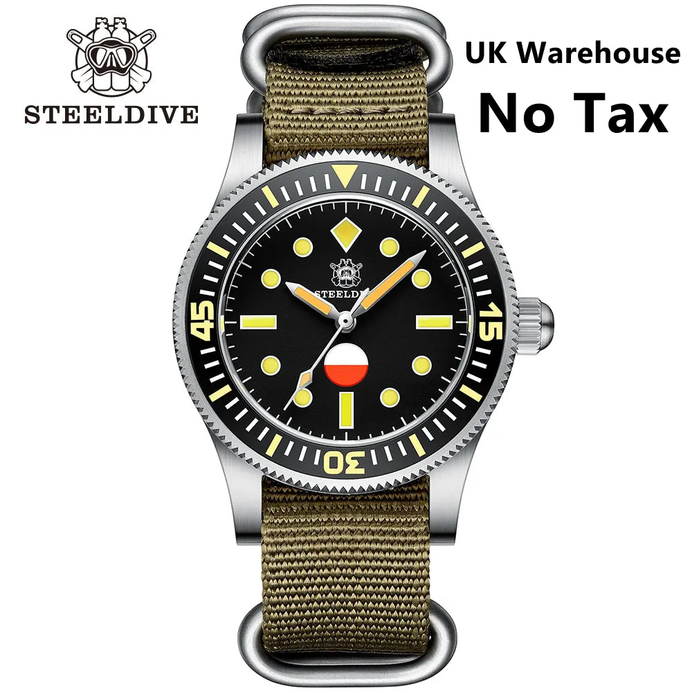 UK Warehouse - Steeldive SD1952T 50-Fathoms Automatic Watch Men 