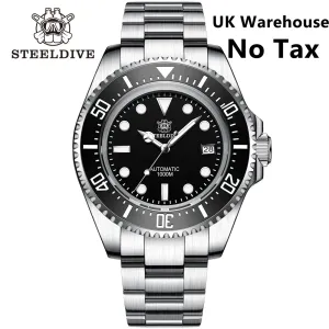 UK Warehouse - STEELDIVE SD1964 Sea-Dweller Sub Dive Watch 