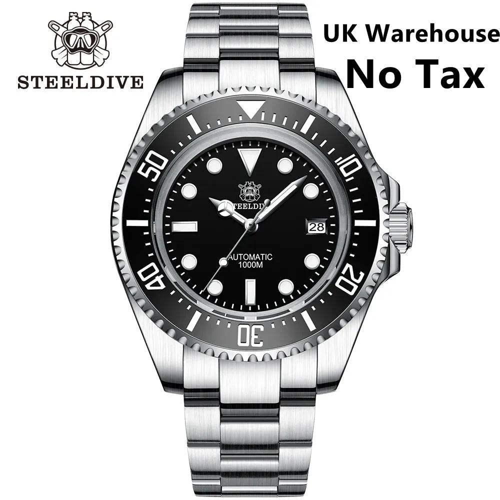 UK Warehouse - STEELDIVE SD1964 Sea-Dweller Sub Dive Watch 