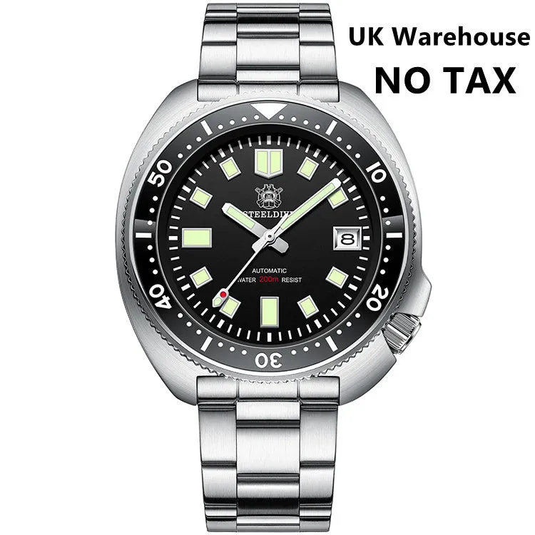 UK Warehouse - Steeldive SD1970 6105 Turtle Diver Watch V2 