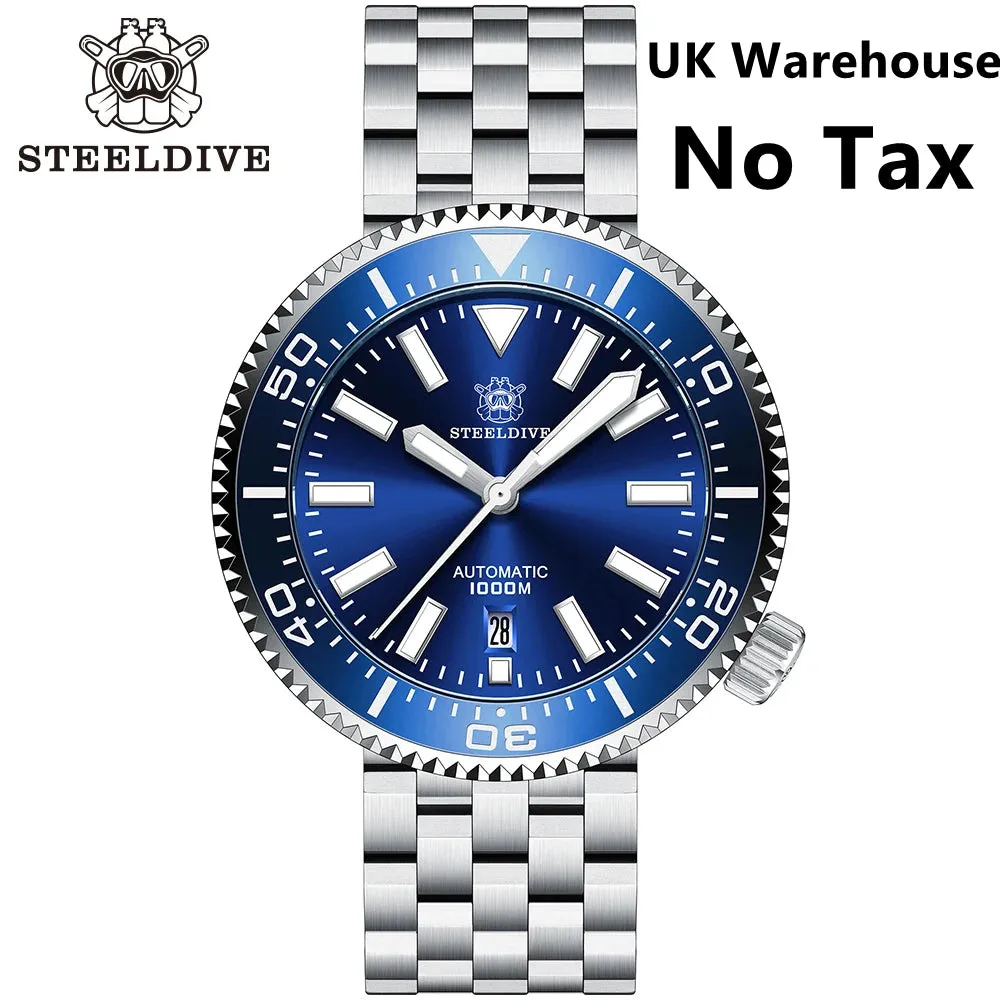 UK Warehouse - Steeldive SD1976 46mm 1000m Dive Watch 