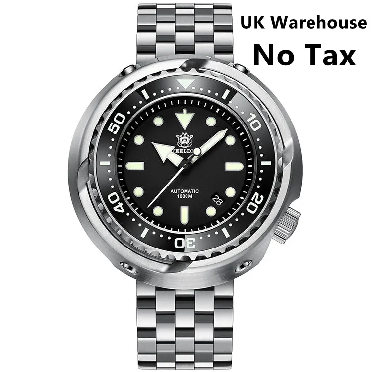 UK Warehouse - Steeldive SD1978 Emperor Tuna 1000m Diver Watch 