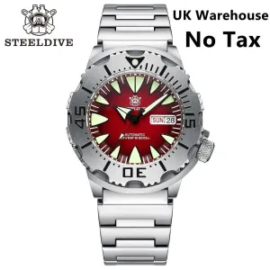 UK Warehouse - Steeldive SD1984 NH36 Automatic Monster Men Watch 