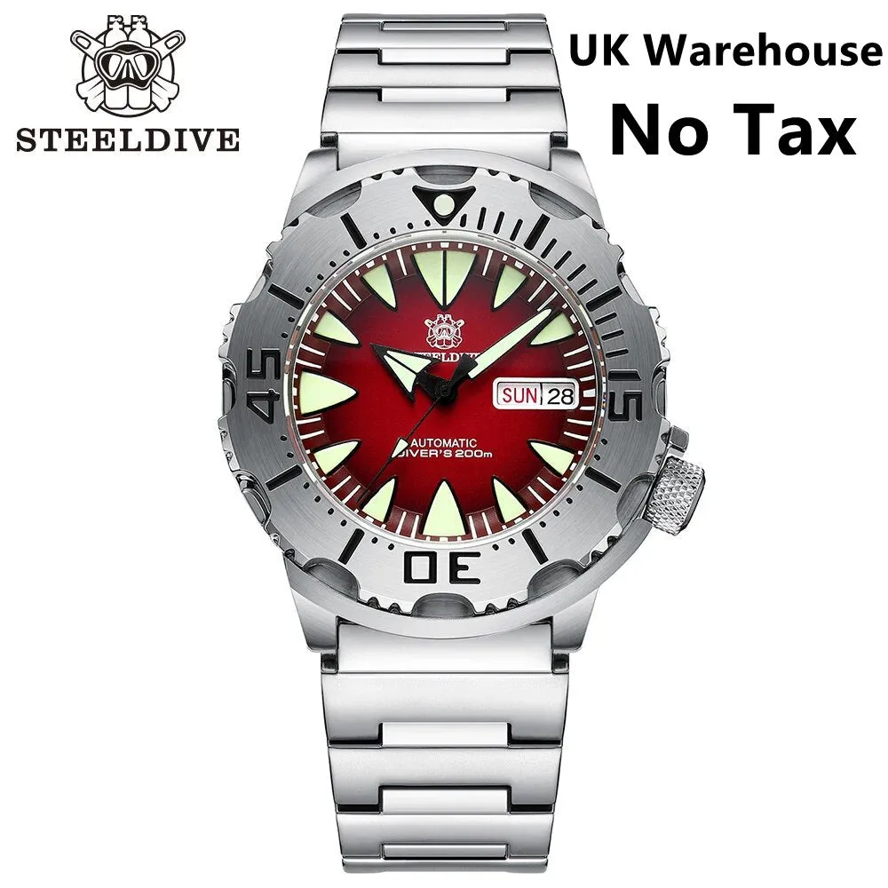 UK Warehouse - Steeldive SD1984 NH36 Automatic Monster Men Watch 