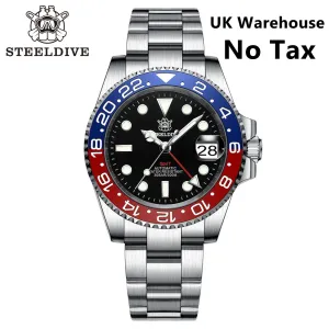 UK Warehouse- Steeldive SD1993 NH34 GMT Automatic Watch 