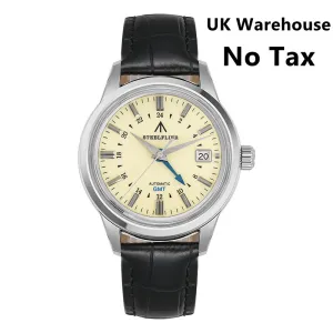 UK Warehouse - Steelflier SF791 Elegance Collection NH34 GMT Watch 