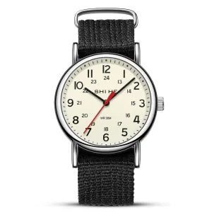 Unisex Military Sports Quartz Watch with Easy-Read Dial and Nylon Strap 
