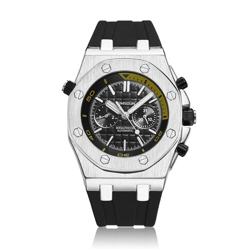 Watch Men's Fashion Silicone Waterproof Automatic Mechanical Watch Sports
