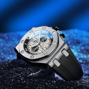 Watch Men's Fashion Silicone Waterproof Automatic Mechanical Watch Sports 