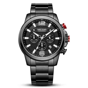 Watch Men's Multi-function Business Sports Steel Belt Men's Spot Quartz Watch 