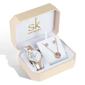 Watch Set Three-piece Rose Gold Watch 