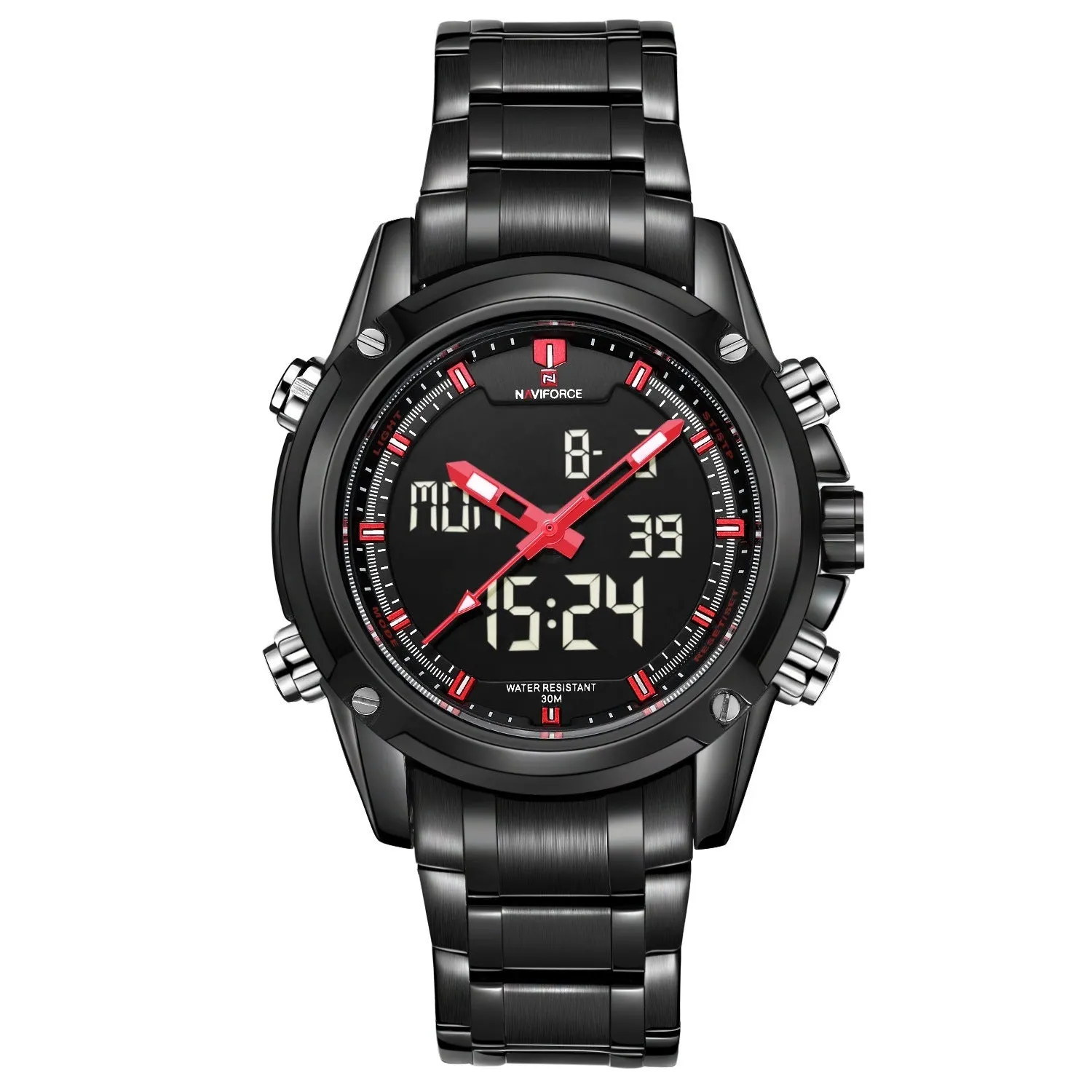 Waterproof Casual Steel Band Quartz Watch 